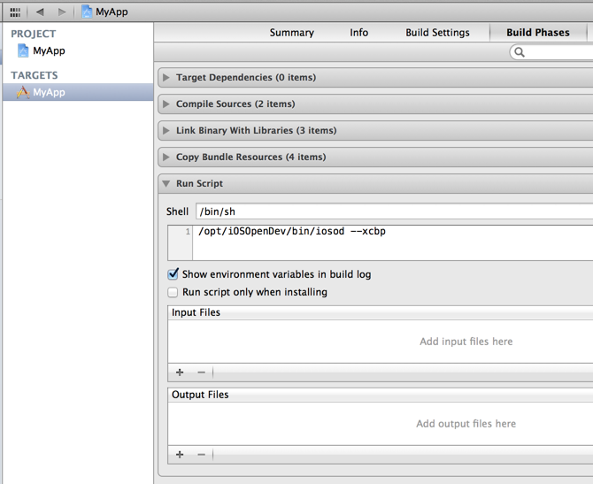 Run Script Build Phase Run Script Build Phase